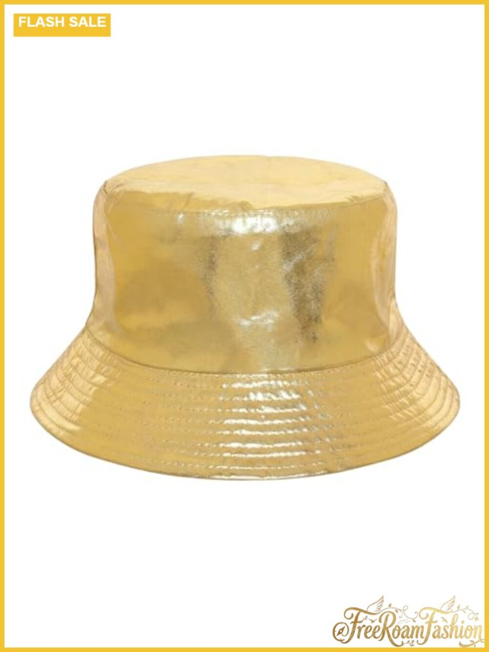 Metallic Fisherman Bucket Hat Packable Unisex Sun Cap Reflect Party